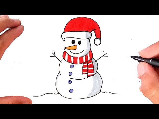 Desenhos de Boneco Neve - Como desenhar Boneco Neve passo a passo