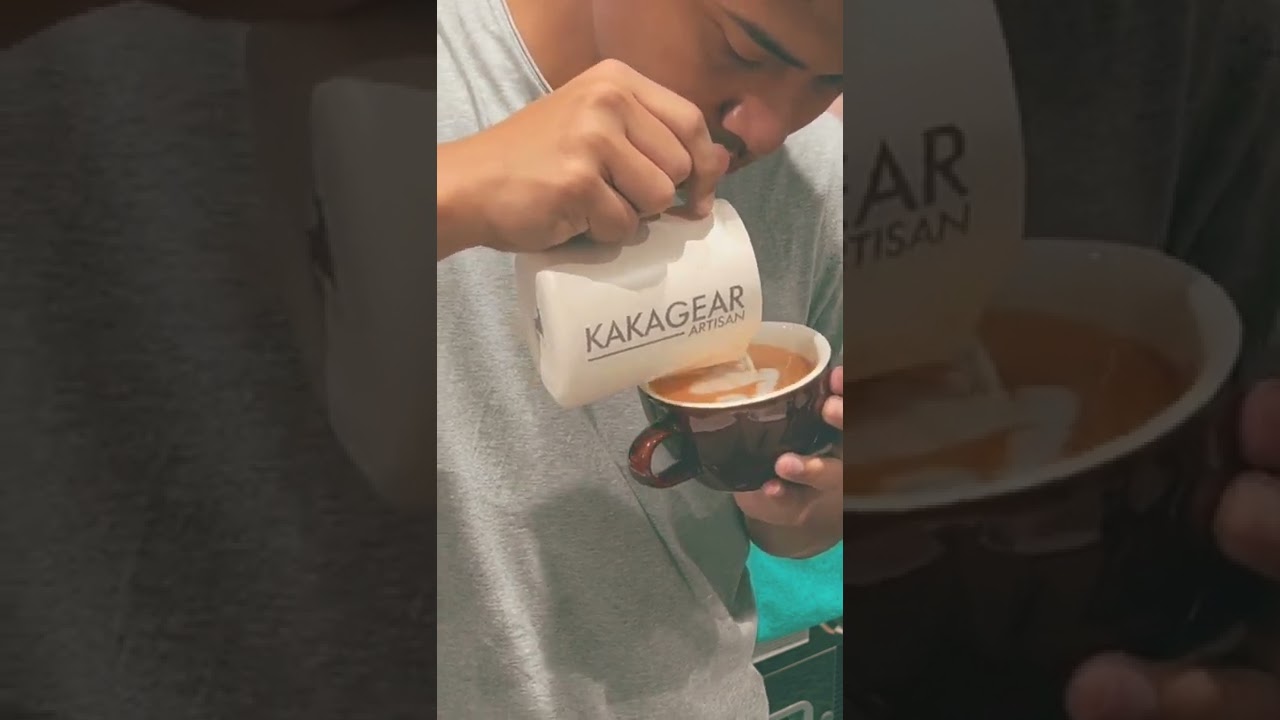 pouring deer #latteart #shorts #barista #espresso #coffee #oman