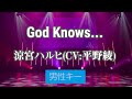 【男性キー(-5)】God Knows... - 涼宮ハルヒ(CV:平野綾)【生音風カラオケ・ガイドメロディ付き】