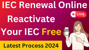 IEC Renewal Online | How to Reactivate Import Export Code | IEC Renewal Online in Hindi