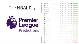 Premier League predictions (Matchday 38) [The FINAL Day]