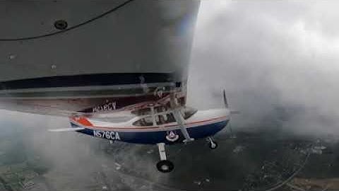 IFR flight between clouds, recorded in 360.