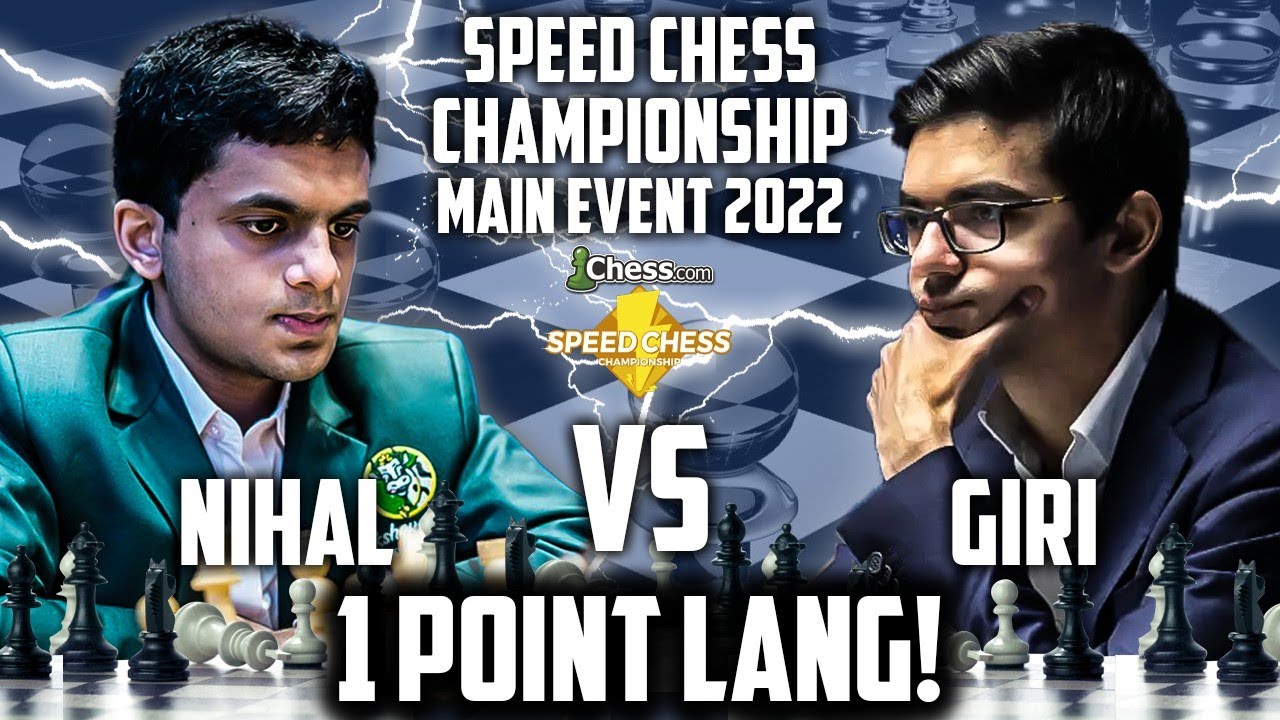  1 POINT LANG DIFFERENCE! MATE PAWN PA SA BEST GAME! Nihal vs Giri Speed Chess Ch. 2022 R-16