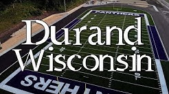 Durand Wisconsin Brand New Football Field FRESH PAINT DJI Mavic Air Bing Err 
