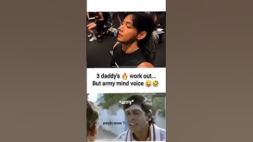 jk v rm 🔥 workout video but army mind voice 🤦🥰 who is best daddy army #shortsvideo #btsshorts#yt#bts
