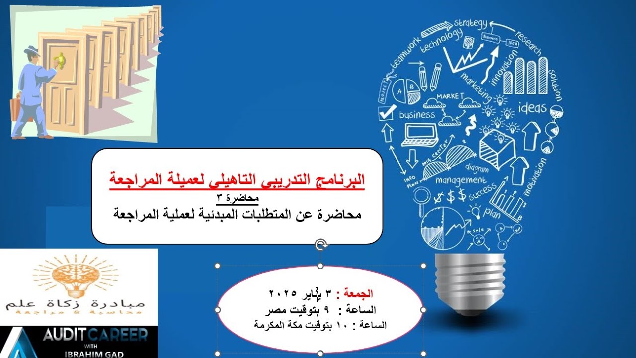 ورشة عمل - المتطلبات المبدائية لعملية المراجعة