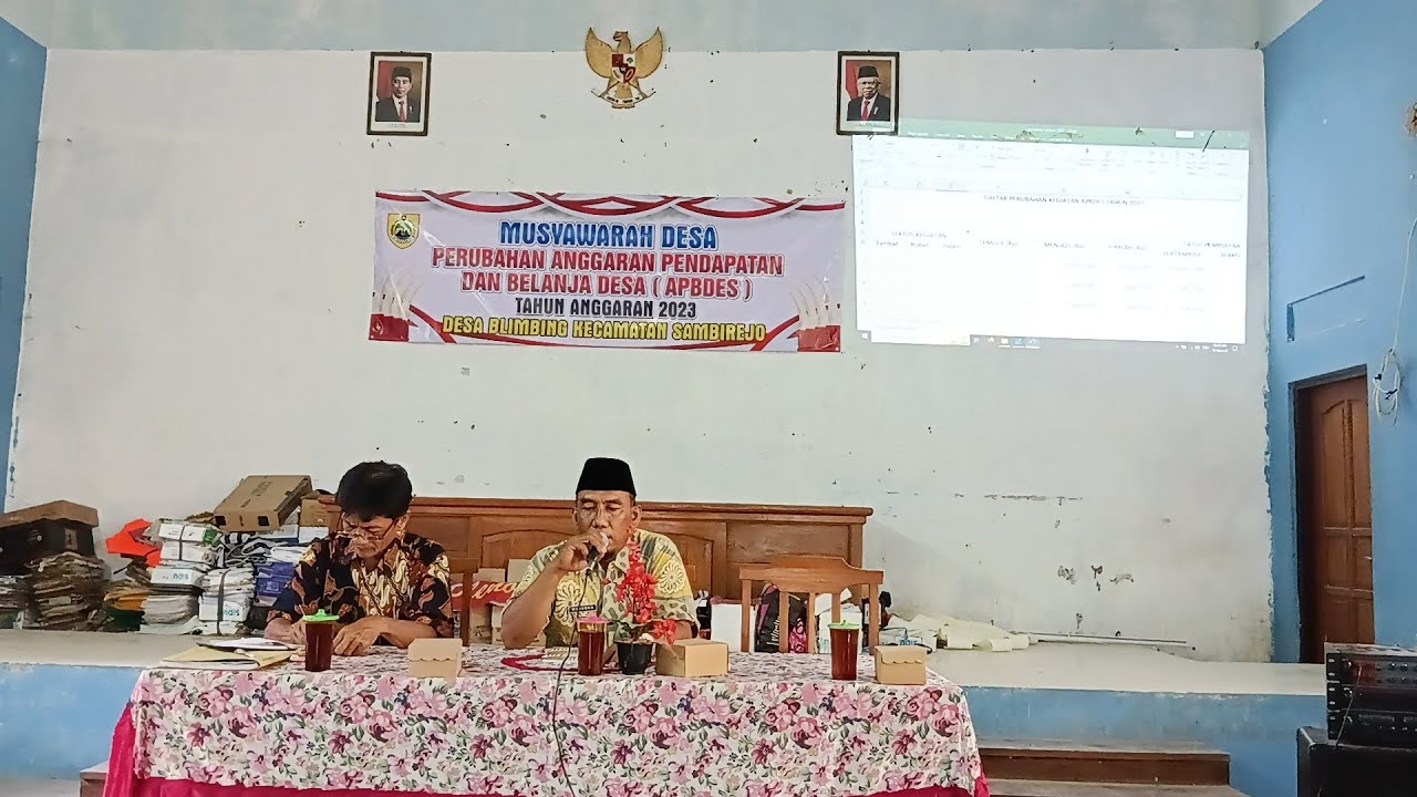 musdes( musyawarah desa) perubahan APBDES tahun 2023 Desa Blimbing