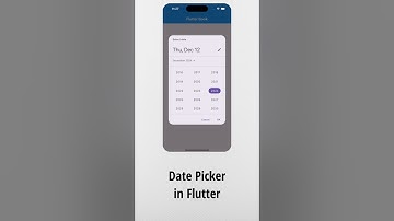 DatePicker in flutter #flutter #fluttertutorial  #codingtutorial #codingtips #animation #appdev