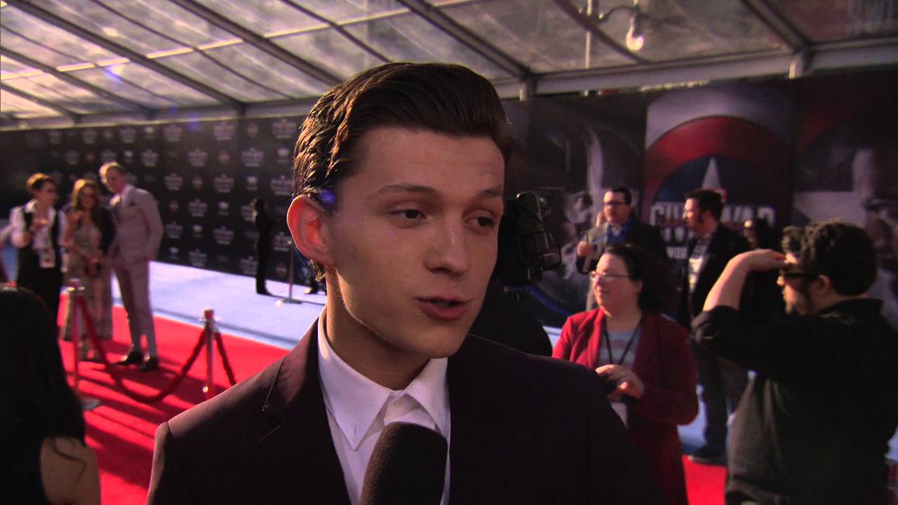 tom holland civil war premiere