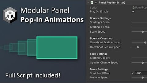 Modular Panel Pop-In Animations in Unity