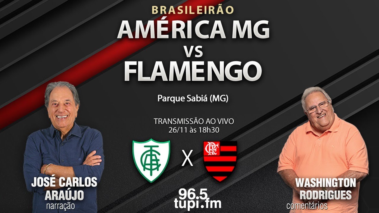 Flamengo x América MG ao vivo hoje 26/11/23 - Brasileirão Série A