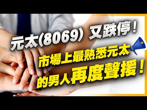 元太(8069) 又跌停！市場上最熟悉元太的男人，再度聲援！／陳立委證券分析師