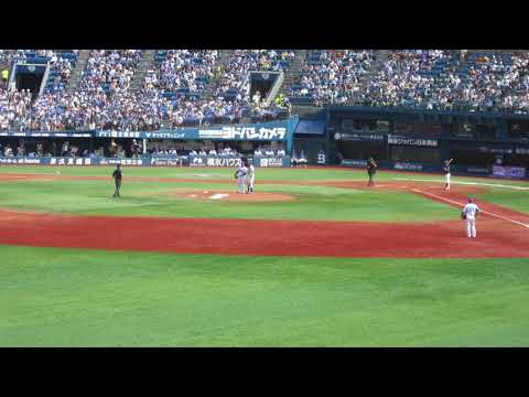 阪神　岡本洋介移籍後初先発での打席　＠横浜　20180917