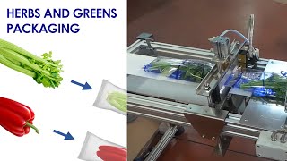Packaging machine for herbs and greens