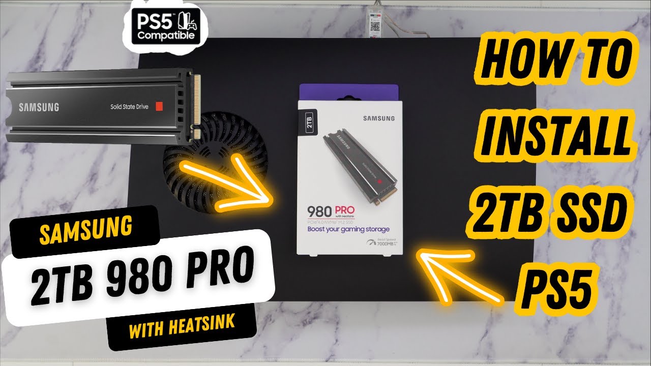 SAMSUNG 980 PRO SSD with Heatsink 1TB PCIe Gen 4 NVMe M.2 Internal Solid  State Drive + 2mo Adobe CC Photography, Heat Control, Max Speed, PS5