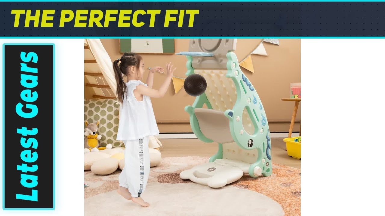 Детская горка Costzon 4 в 1: идеальная игровая площадка для дома и улицы!