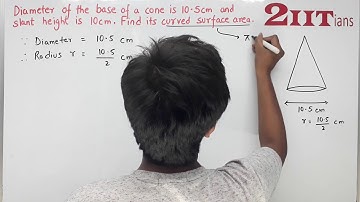 MENSURATION Exercise 17.2 Q3 Class X ICSE | IIT JEE Diameter of the base of a cone is 10.5 cm