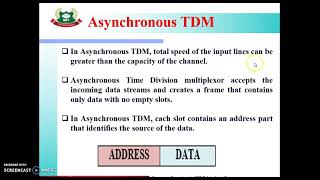 3.4 Synchronous and Asynchronous Time Division Multiplexing