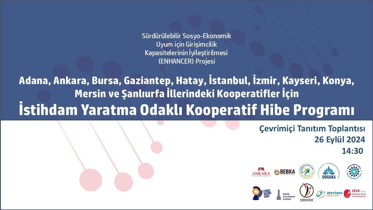 ENHANCER Projesi Kooperatif Hibeleri Tanıtım Toplantısı