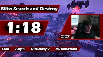 (1:18 FWR) Helldivers 2 Blitz: S&D Difficulty 9 Any% Automaton Speedrun