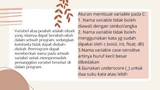 Pengantar coding; Tipe data, Identifier, dam Operator pemograman (Pertemuan ke-3)