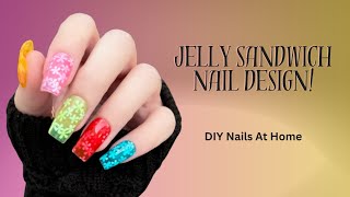 Trying The Viral Jelly Sandwich Nail Design