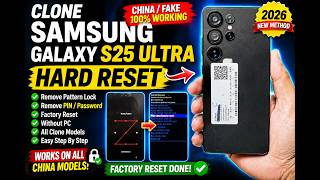 Clone Samsung Galaxy S25 Ultra Hard Reset | China S25 Ultra Factory Reset | Remove Pattern, PIN screenshot 3