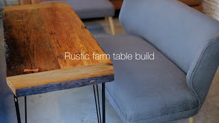 I Built A Rustic Farm Table Built With Reclaimed Pine Wood And The Stab Sticher Woodworking System