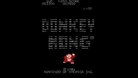 More progress with Vector Kong hack #donkeykong #romhack #vectrex #dkafe