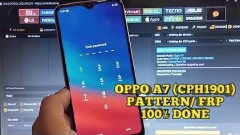 Oppo A7 (CPH1901) Pattern and frp lock remove by unlock tool 2025