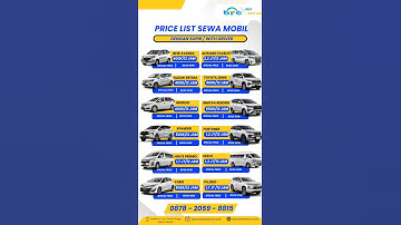 Price list sewa mobil dengan supir #sewamobildengansupir #rentalmobildriver #rentalplussupir
