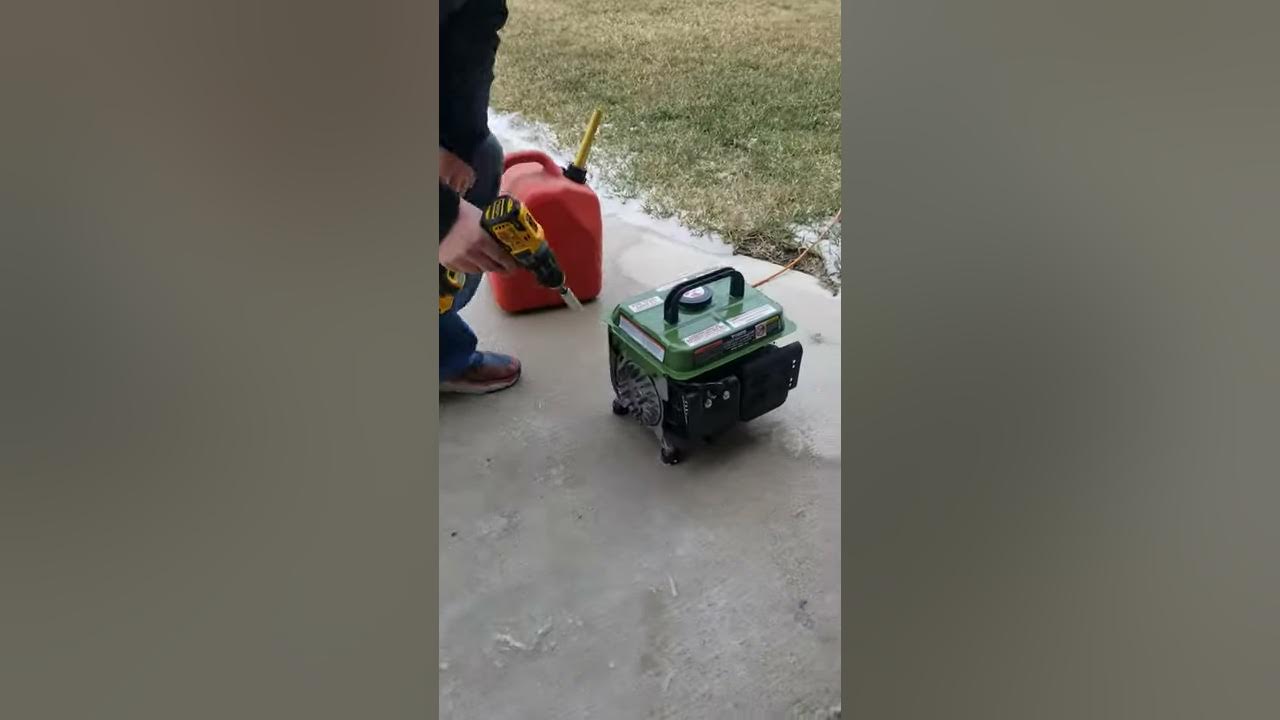 How to start a generator that has a broken pull cord. - YouTube
