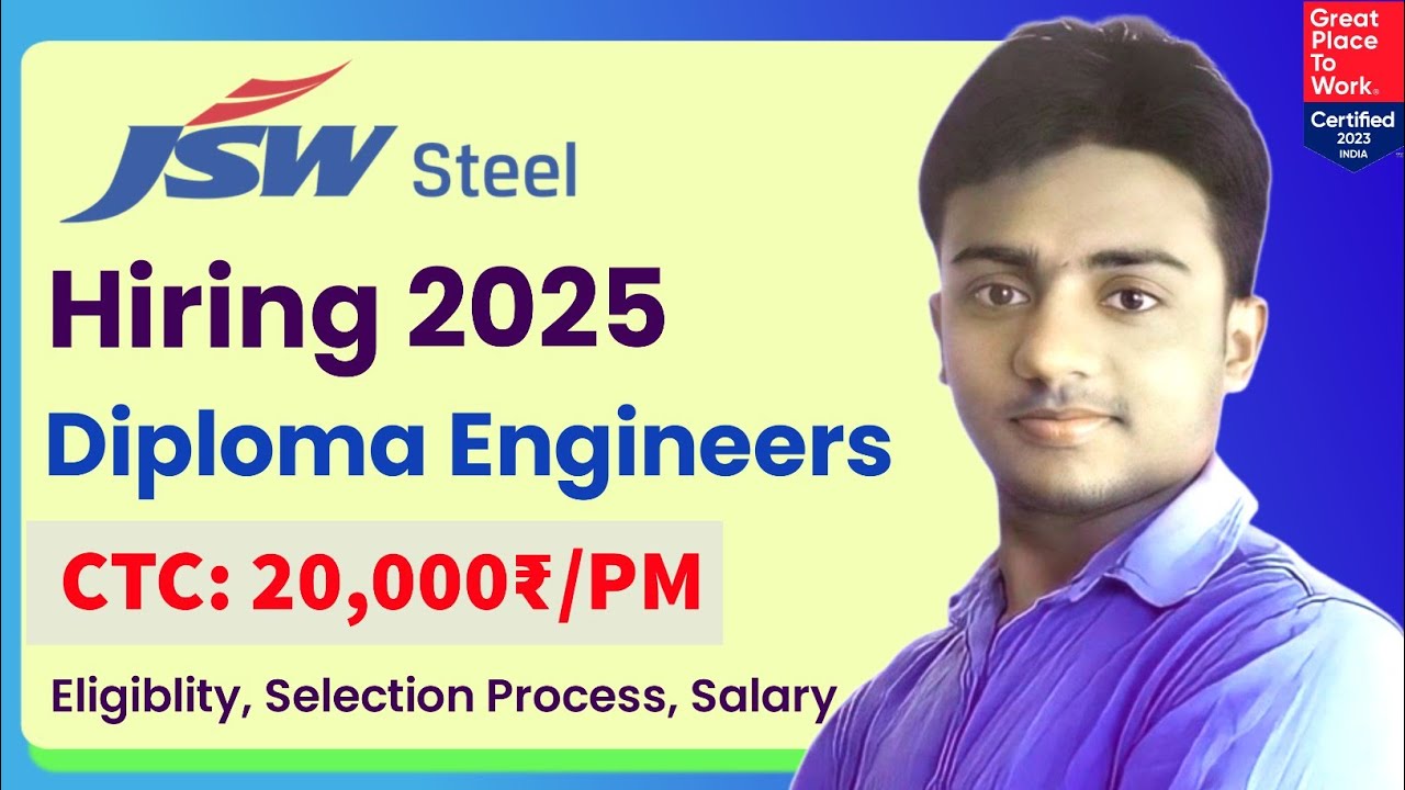 JSW Steel Is Hiring 2025 Freshers Diplomq Trainee CTC 3 2 LPA jsw-steel-is-hiring-2025-freshers-diplomq-trainee-ctc-3-2-lpa