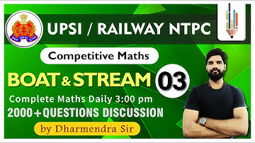 Boat And Stream By Dharmendra Sir (full concept with tricks)