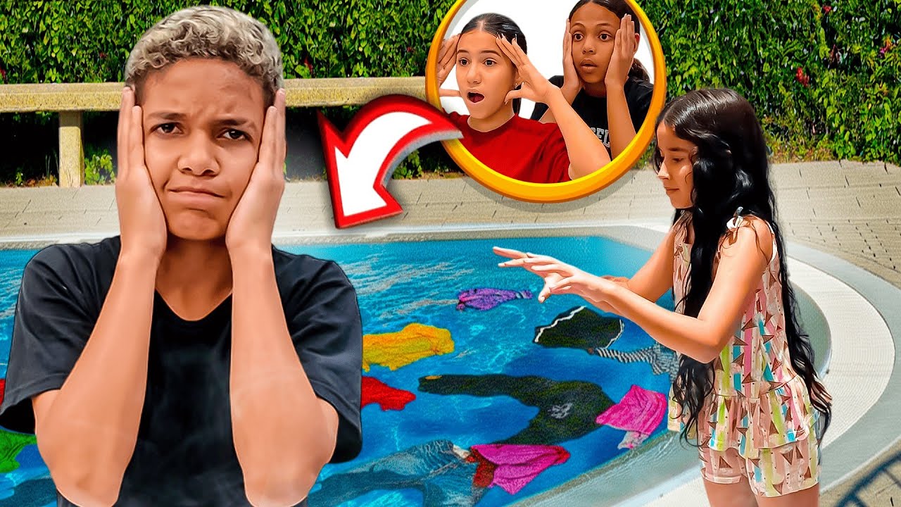 JOGARAM TODAS AS ROUPAS NA PISCINA 