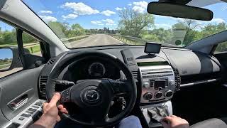 2008 Mazda 5 [2.0 CD DIESEL 143 HP] |0-100| POV Test Drive Top Speed  7 Sitzer #29