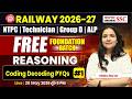 Railway Exams 2026 | Coding Decoding PYQs | RRB Reasoning Important Questions | Shikha Ma'am