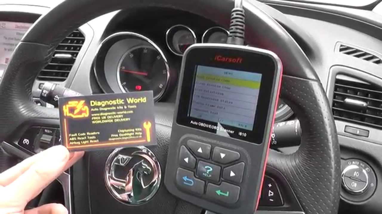 iCarsoft i810 Vauxhall Insignia Check Engine Warning Light Reset YouTube