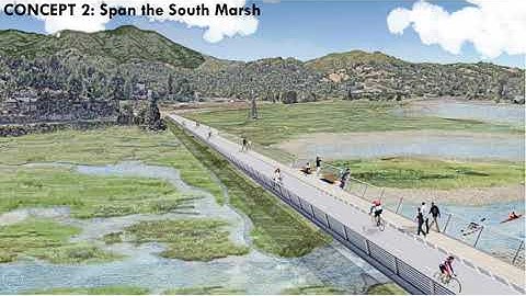 Evolving Shorelines Project at Bothin Marsh - Concept 2: Span the South Marsh