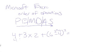 Microsoft Excel - Formula Tips - PEMDAS