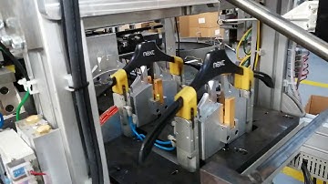 Hook Inserting, Logo Printing and Rubber Assembly Machine