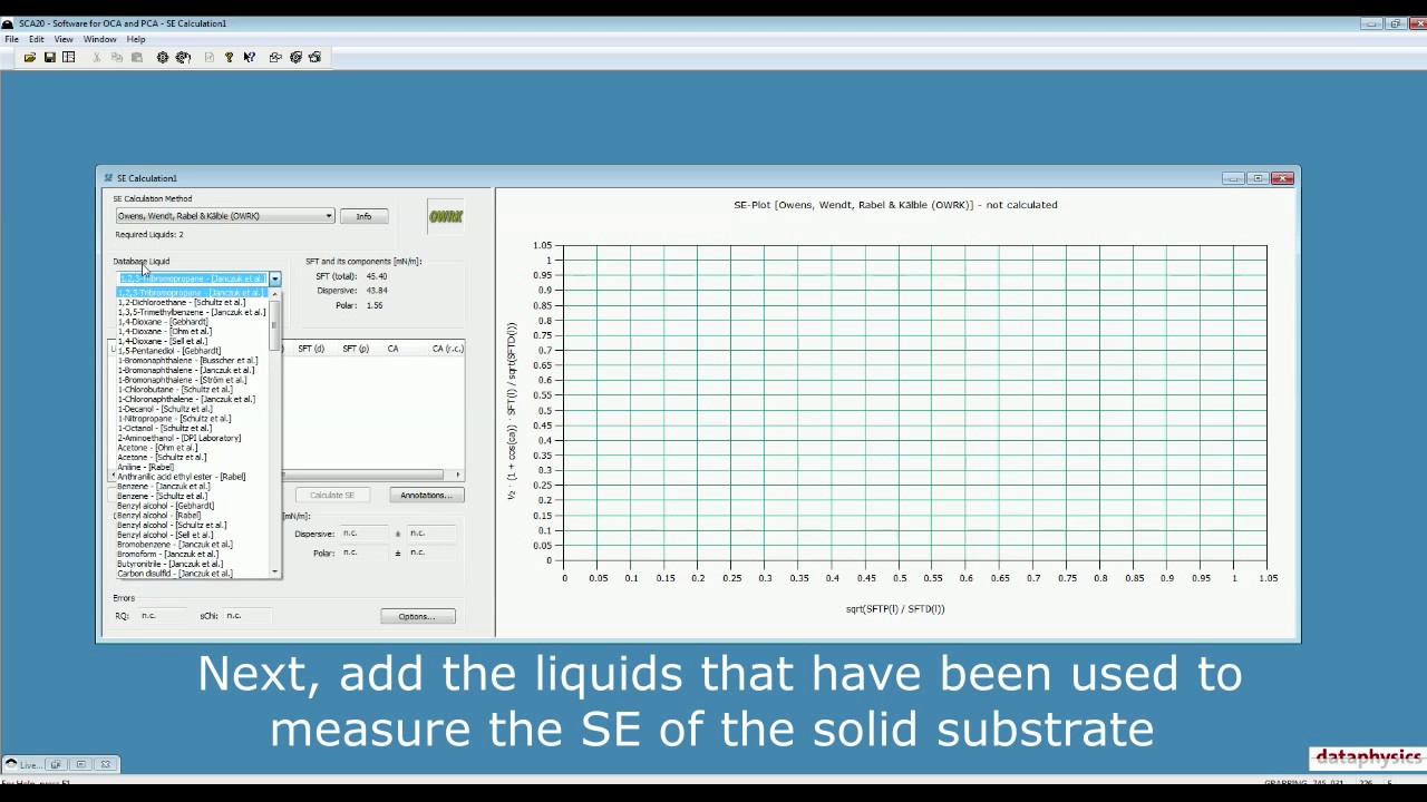 OCA 15 Tutorial - Part III   Surface Energy Calculation