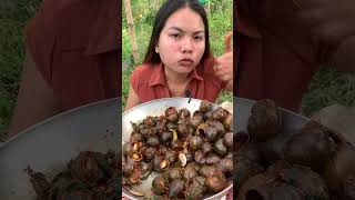 snail fried, eating snail mukbang, snail recipe, seafood recipe shorts short food 37