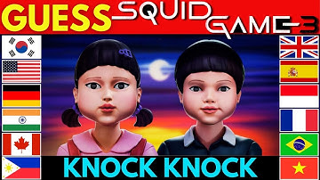 Guess Squid Game Knock Knock Song in 25 Different Languages 🎵🌍~ Squid Game Season 3 Jump Rope Quiz 🔥