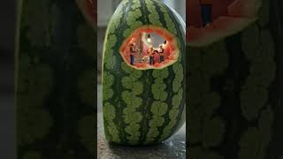 "Scientists Discovered a Secret Crystal Mine Living Inside a Watermelon! 💎⛏️"#shorts