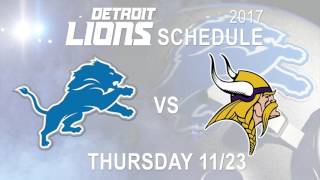 Detroit Lions 2017 Schedule