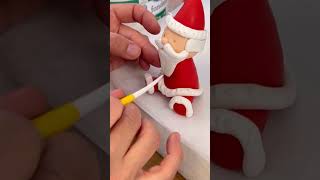 Christmas Special Fondant Santa 🎅 Cake Topper #shorts #cristmas