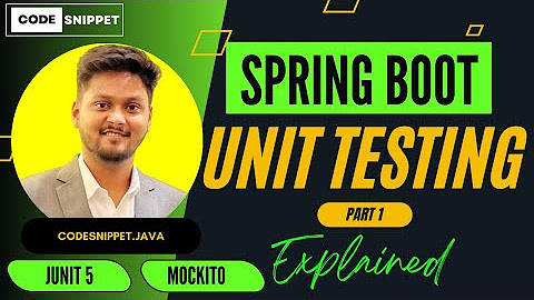 Unit Testing In Spring Boot - YouTube