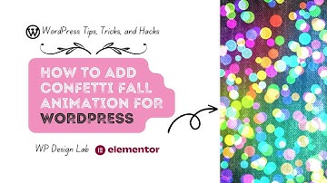 How to add Confetti Fall Animation For WordPress