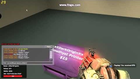 Using illegal money printer in Darkrp server as a cop:D